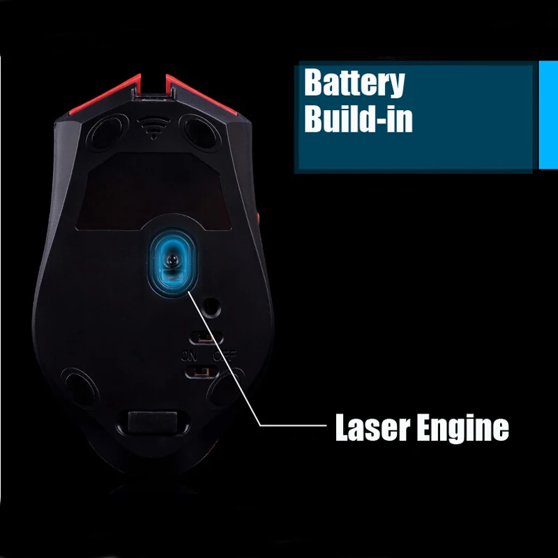 Аккумуляторная беспроводная компьютерная мышь AZZOR игровая 2400 DPI 2 4G FPS Gamer
