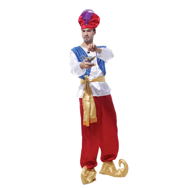 Взрослый мужской костюм Алладина арабский герой принц костюм на Хэллоуин Пурим вечерние карнавальные маскарадные костюмы