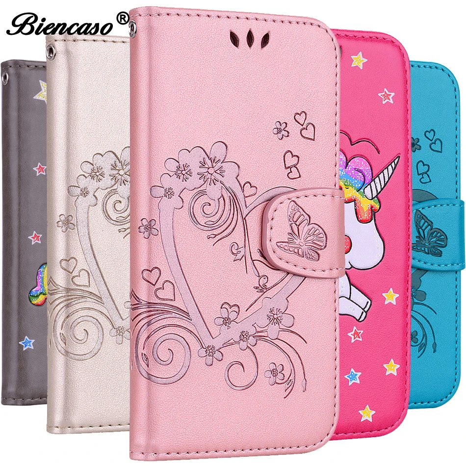

Love Phone Case For Samsung Galaxy Note 9 Leather Cover Unicorn Cases sFor S5 S6 S7 Edge S8 S9 Plus A3 A5 A6 A7 A8 2018 Bag B124