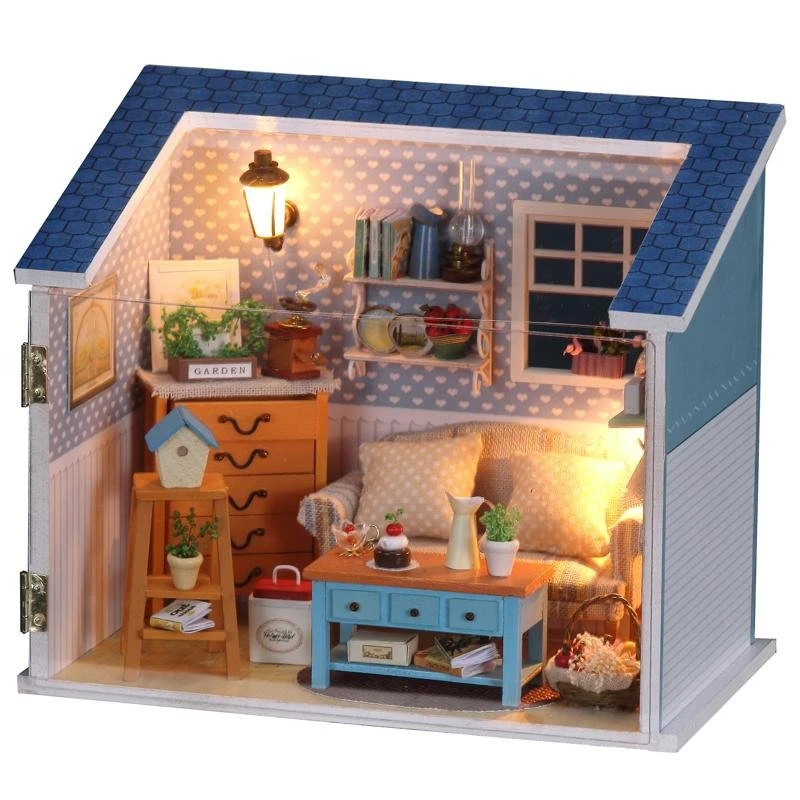 Diy Handmade Sunshine Home Mini Model House Creative Educational Toys House Square Toy Car Transporter Trucktoy House For Sale Aliexpress