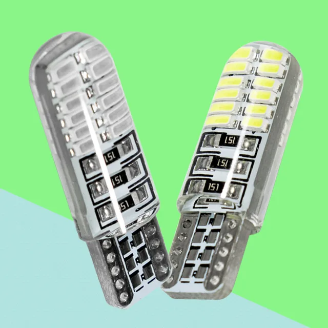 2 stks T10 W5W 168 192 Silicagel 24 LED Parking verlichting auto wig ... 2 stks T10 W5W 168 192 Silicagel 24 LED Parking verlichting auto wig ...