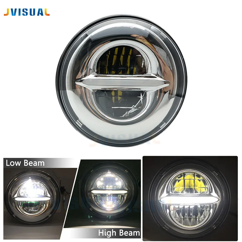 Для Honda Road фара King 7 дюймов LED H4 Белый DRL &quotфары с янтарным поворотом |