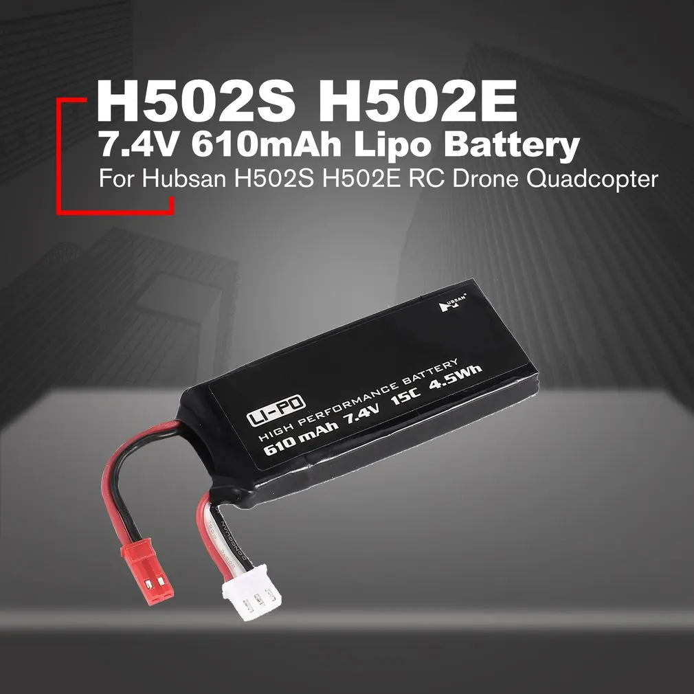 

2PCS 7.4V 610mAh 15C Li-po Battery for Hubsan H502S H502E RC Drone Quadcopter Aircraft UAV Spare Part Accessories Model
