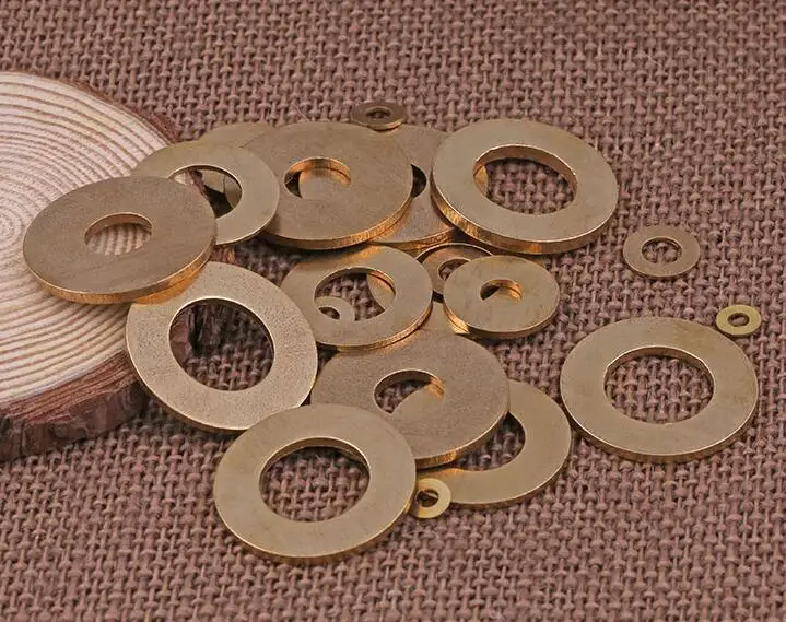 25pcs/Lot Brass Flat Washers Hardware Gasket with Size M5x10x0.8in