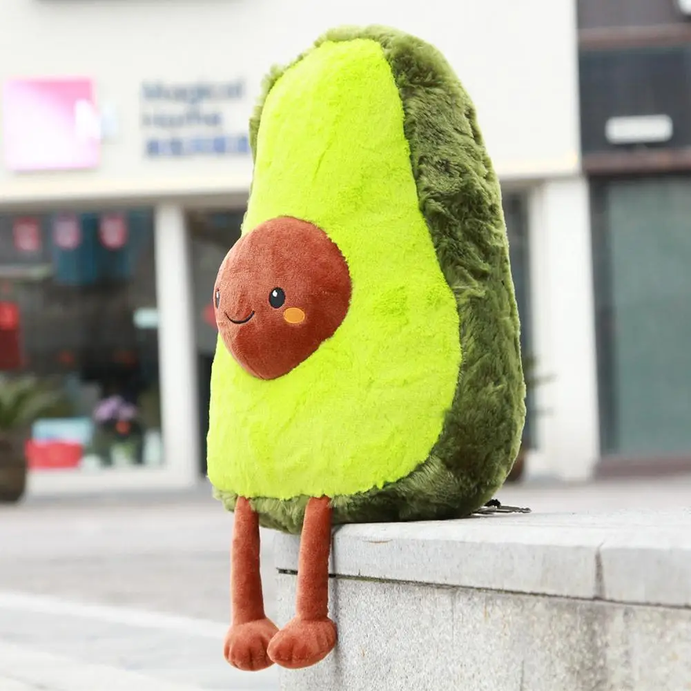 

Height Large Plush Avocado Shape Pillow Fruit Plush Toy Sleeping Back Cushion Cute Stuffed Baby Accompany Doll