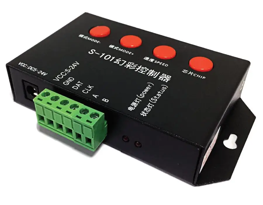 

ETOP S-101 Digital Pixel LED Controller,180kind effects built-in,DC5~24V input;Max 512pixels,support DMX512,WS2811,WS2812,APA102