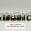 10pcs/lot 1:25 Scale Miniature People Model Unpainted ABS Figures Railway Train Layout Architecture Building Scenery for Diorama 5