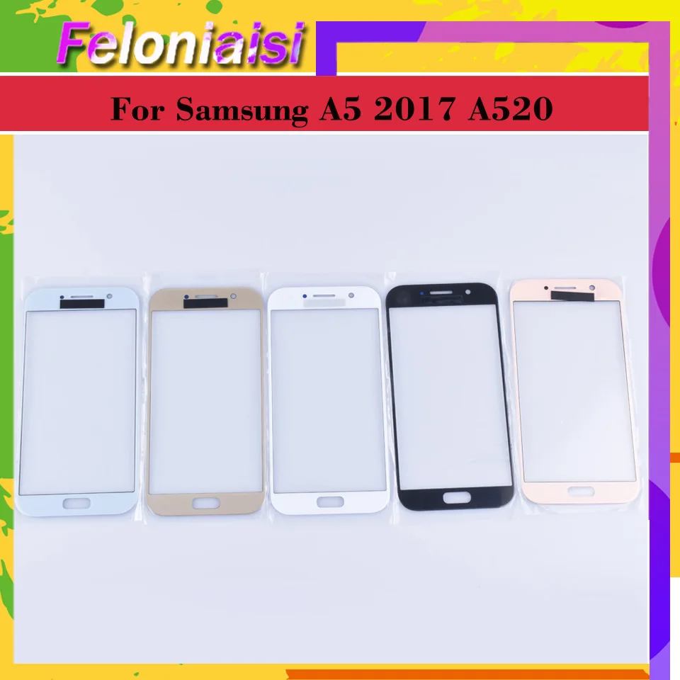 

10Pcs/lot For Samsung Galaxy A5 2017 A520 A520F SM-A520F SM-A520F/DS Touch Screen Front Glass Panel TouchScreen Outer Lens