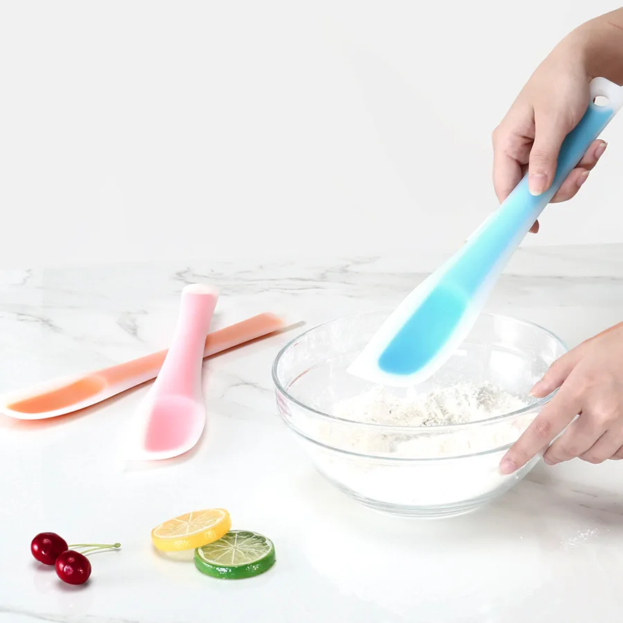 

1PCS Food Grade Silicone Non Stick Butter Cooking Spatula Set Cookie Pastry Scraper Cake Baking Spatula Baking Tool