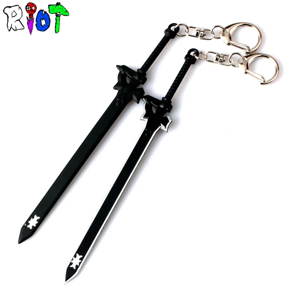 

PSP Game Sword Art Online 15 CM Keychain Kirito Elucidator Weapon Model Design Anime Alloy Keyring Scrub Pendant Fift For Fans