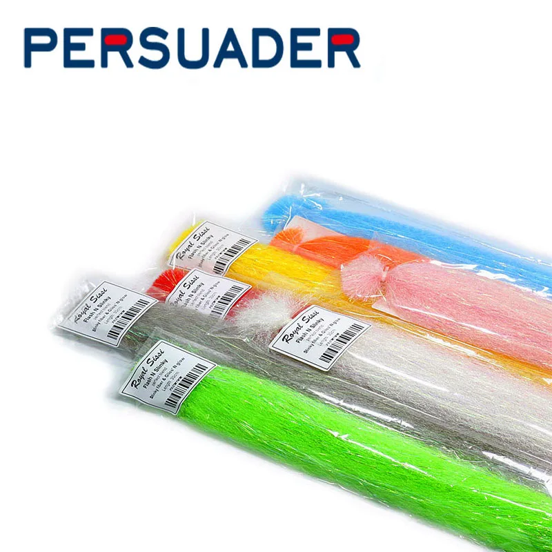 Consuader 8 дополнительных цветов Длинные искусственные shimmer волокно материалы для завязывания длинная вспышка N Slinky baitfish гольян стример