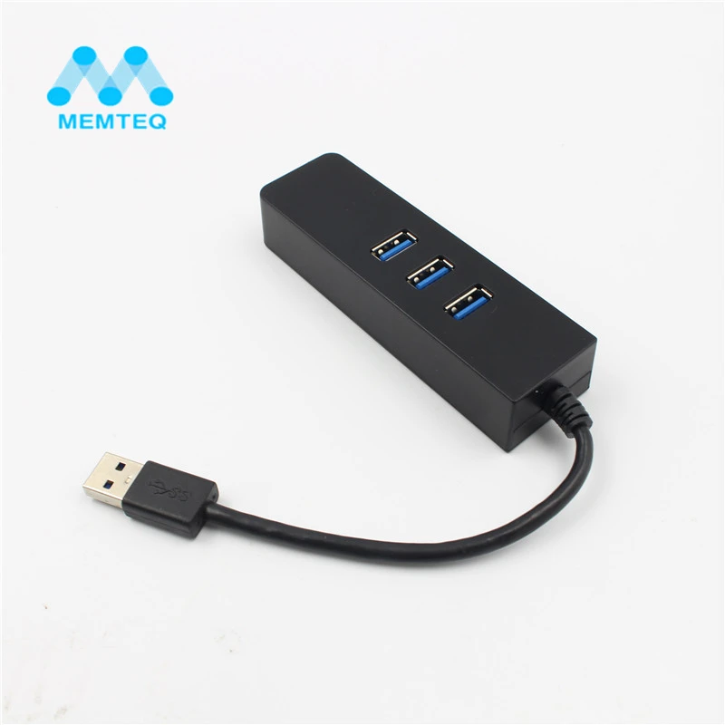 

MEMTEQ 3 Ports Hub USB3.0 Gigabit LAN RJ45 Network Adapter 1000Mbps for Linux Android Black USB3.0/3.0/1.1