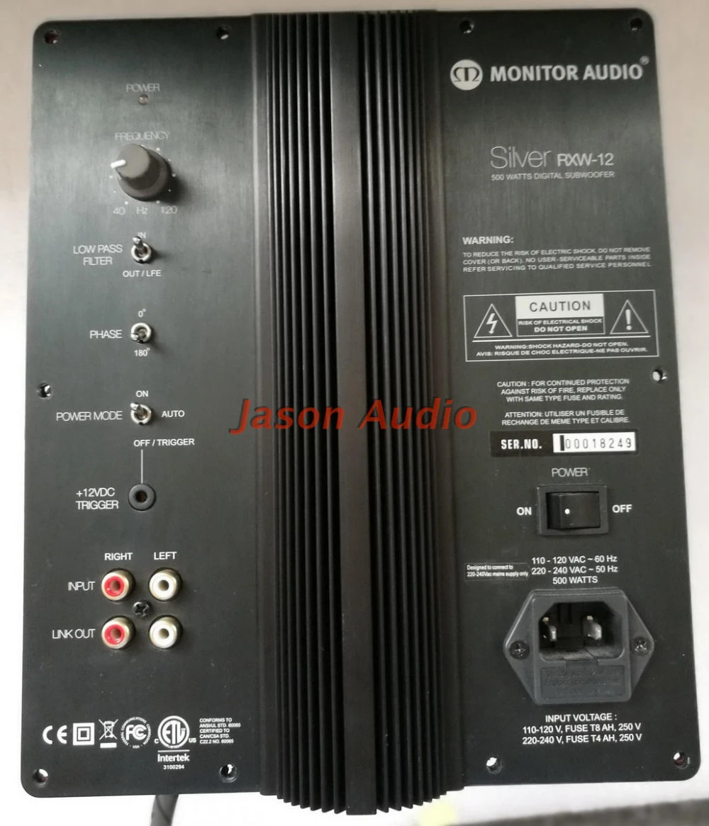 monitor audio silver subwoofer