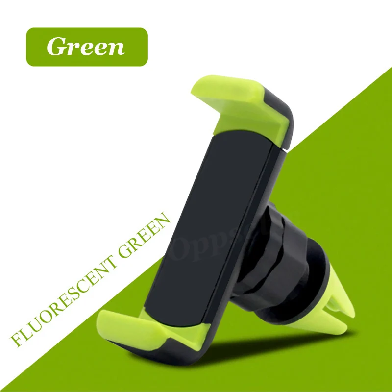 Универсальный автомобильный держатель для телефона iPhone 11X8 7, автомобильный держатель на вентиляционное отверстие, держатель для мобильного телефона на 360 градусов, держатель для samsung, подставка - Цвет: Green