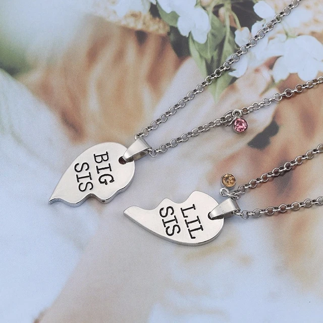 Amazon.com: Big Sister Necklace - Personalize Little Middle Title, Initial,  Chain Length - Laser Engraved Discs - DGR-12MM : Handmade Products