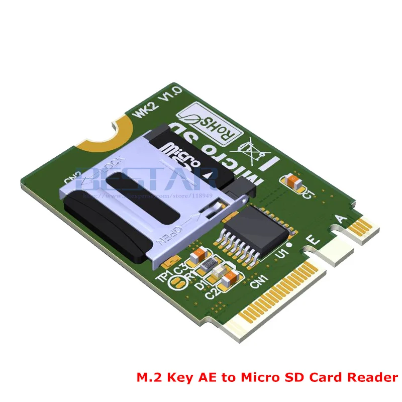 2018 NEW M2 NGFF key AE A+E To Micro SD SDHC SDXC TF card Reader T ...