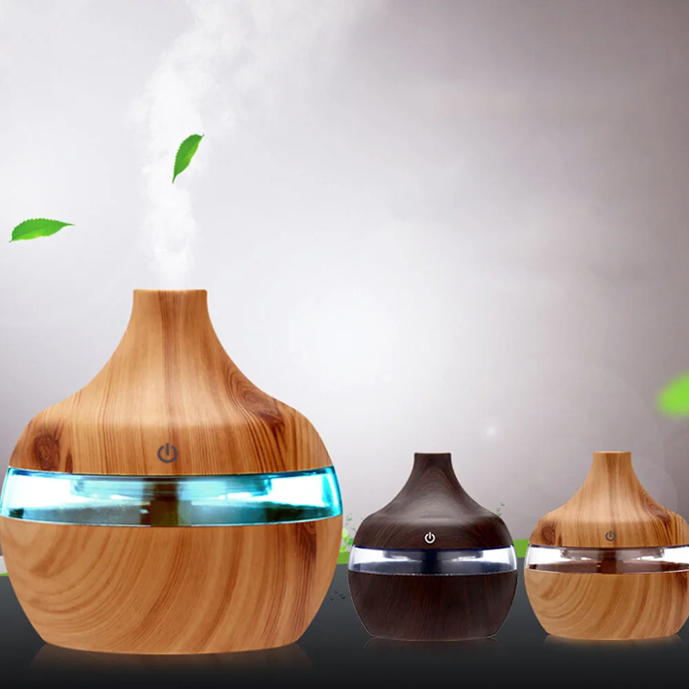 Wood Grain USB Air Freshener 300ml Aroma Humidifier