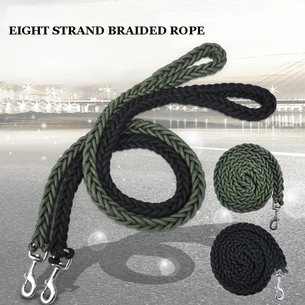 

Super Large Dog Leashes Eight-strand Braid Rope Large Dog Chain Golden Retriever Samoyed Bully Rottweiler Leash Collar