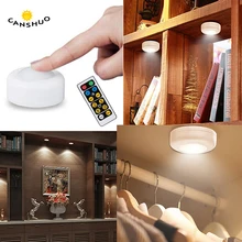 Дистанционный светильник для шкафа, светодиодный светильник AAA bettery с регулируемой яркостью, сенсорный двойной белый ночник для спальни, кухонный светильник, Декор