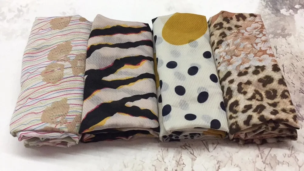 

2018 Newest Cotton Stripe Leopard Print Scarves And Shawl Long Beautiful Muslim Spot Wrap Hijab Muffler 4 Design Free Shipping