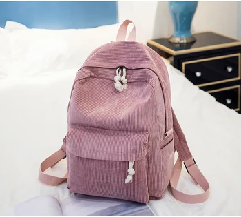 

Wholesale Rucksack Fabric School Backpack Striped Cheap High Quality Soft Fashion Design Color School Bags For Teenage Girls