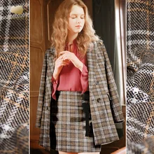 Окрашенная пряжа шерстяная ткань осенне-зимняя одежда высокого разрешения на заказ из шероховатой ткани салфетки брюки костюм шерстяная ткань, одежда