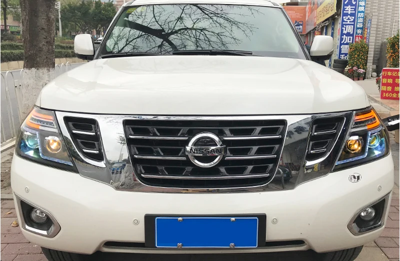 Светодиодная головка Lmap для Nissan Patrol Y62 Infiniti QX56 2010- drl Поворотная сигнальная фара Задний фонарь