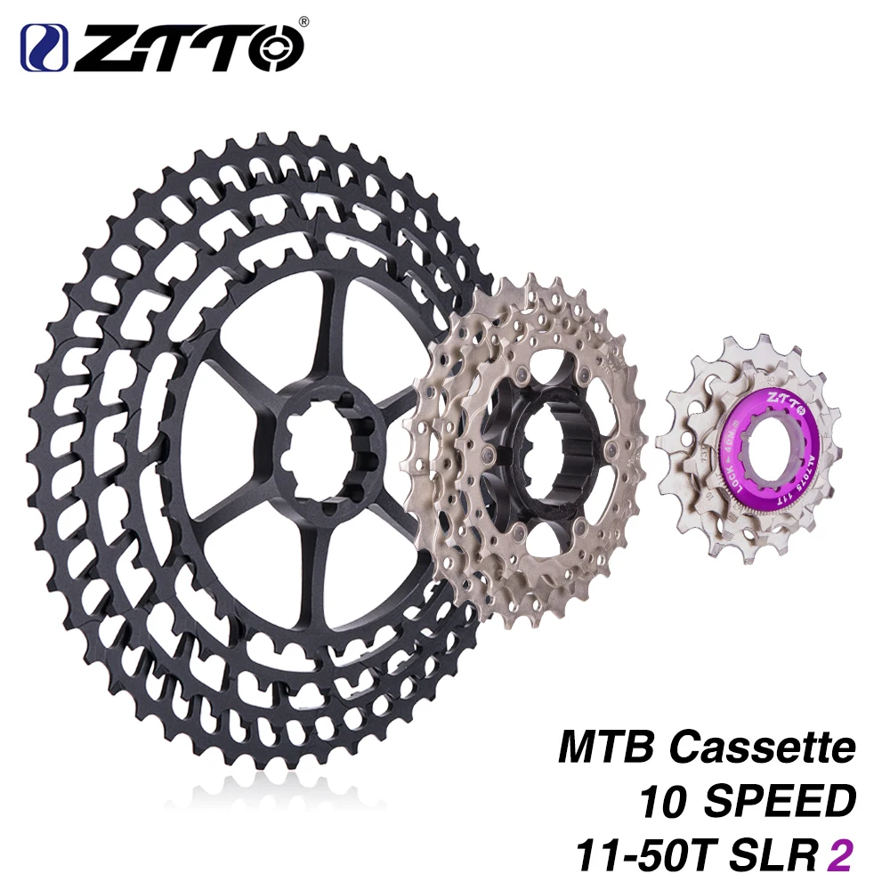 Ztto MTB 10 Скорость 11-50 т в сутки SLR2 Сверхлегкий кассета 10 s 50 т свободного хода ЧПУ 454% соотношение горный Запчасти для велосипеда для m6000