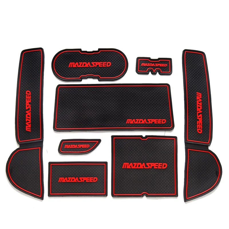

8Pcs Lot Car Interior Upholstery For 09-15 Mazda 6 Armed Wing Rubber Mat Car Accessories Non-Slip Mat Auto Accessories Interior