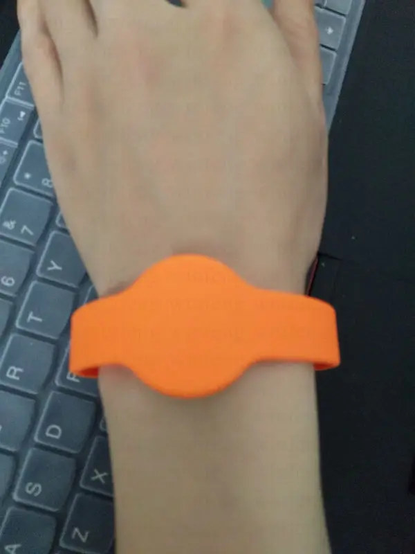 Пассивный браслет uhf rfid 20 см длинный диапазон 860-960 МГц Alien Higgs3 водонепроницаемый оранжевый силиконовый браслет