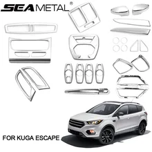 Por Ford Escape Chrome Accessories For Lhd Ford Kuga Escape 2018 2017 2016 Abs Chrome Stick Rearview Mirror Cover Decoration Accessories Car Styling