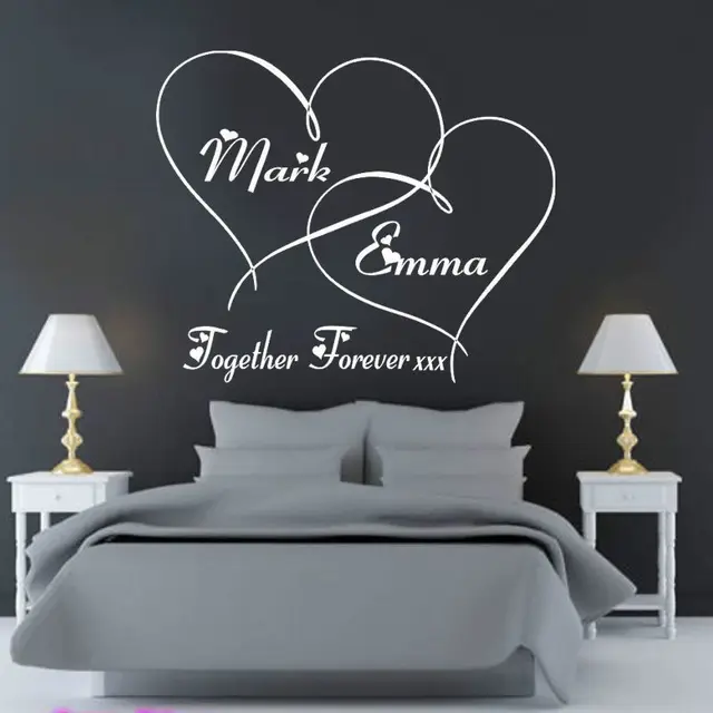Klant gemaakt Gepersonaliseerde Samen forever harten Slaapkamer ... Klant gemaakt Gepersonaliseerde Samen forever harten Slaapkamer ...