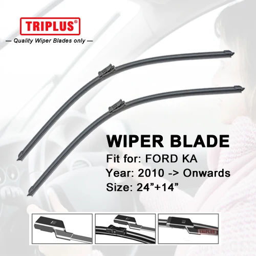 Wiper Blade for FORD KA (2010 Onwards) 1 set 24"+14",Flat Aero