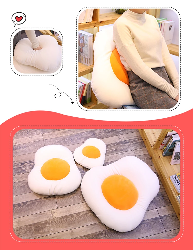 Творческое яйцо плюшевая подушка реалистичные пищевой lomelette плюшевые игрушки желток бросить подушки детские игрушки декор для домашнего дивана подушка