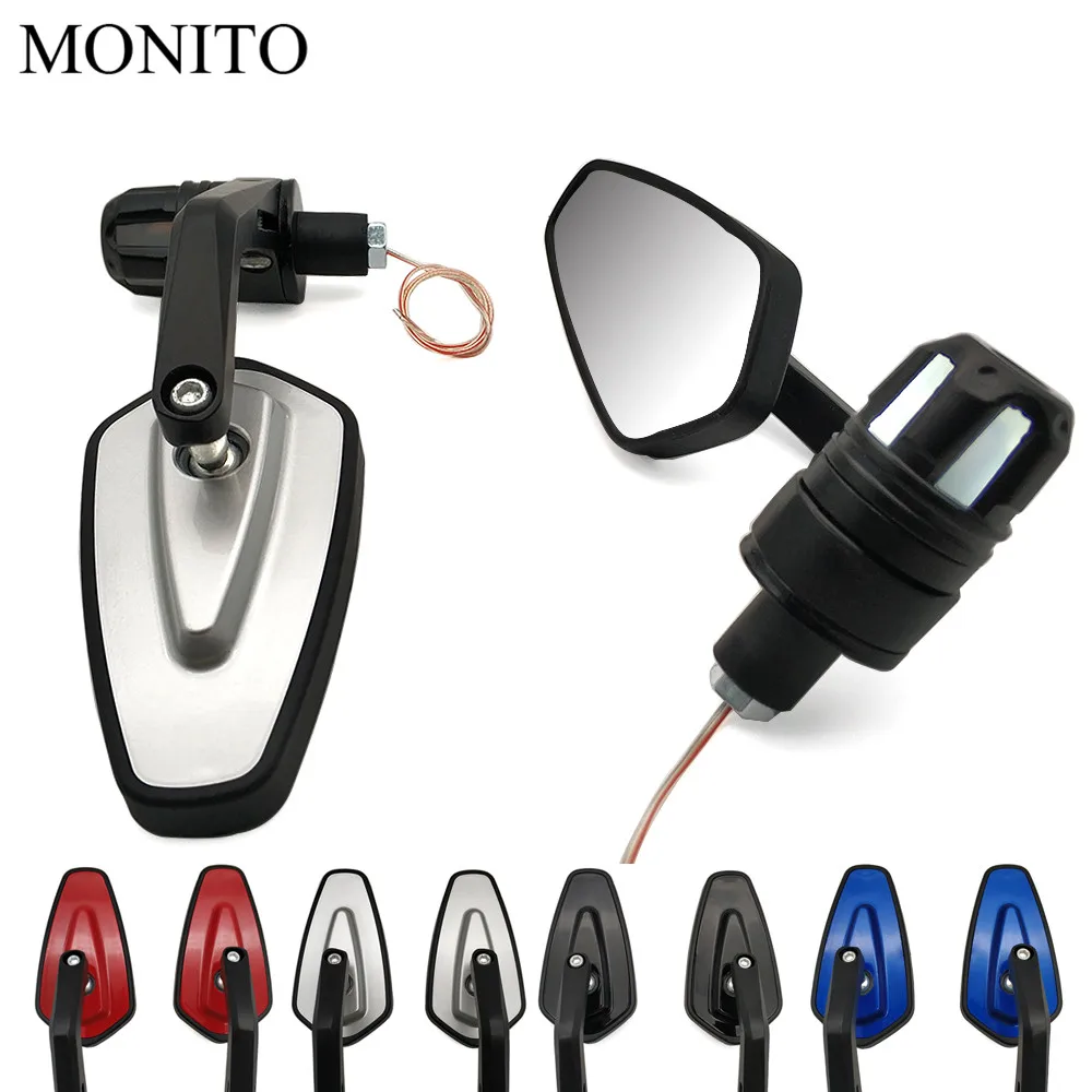 

For Suzuki GSX650F HAYABUSA GSXR1300 SV1000 TL1000 GSR600 22mm Motorcycle Handle Bar End Mirrors Side Mirror Turn Signal LED