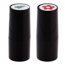 2Pcs Bright Flower/Tree Design Shape Print Golf Ball Stamp Stamper Marker for Golfer Gift Golf Ball Stamper Stamp
