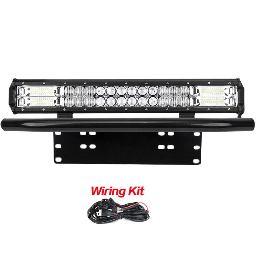 Auxtings Combo Beam 20inch 216w Dual Rows IP67 Waterproof Car Led Bar&23" Number Plate Frame Mount Bracket For Auto Jeep 4X4 - Цвет: Bar Bracket Wire