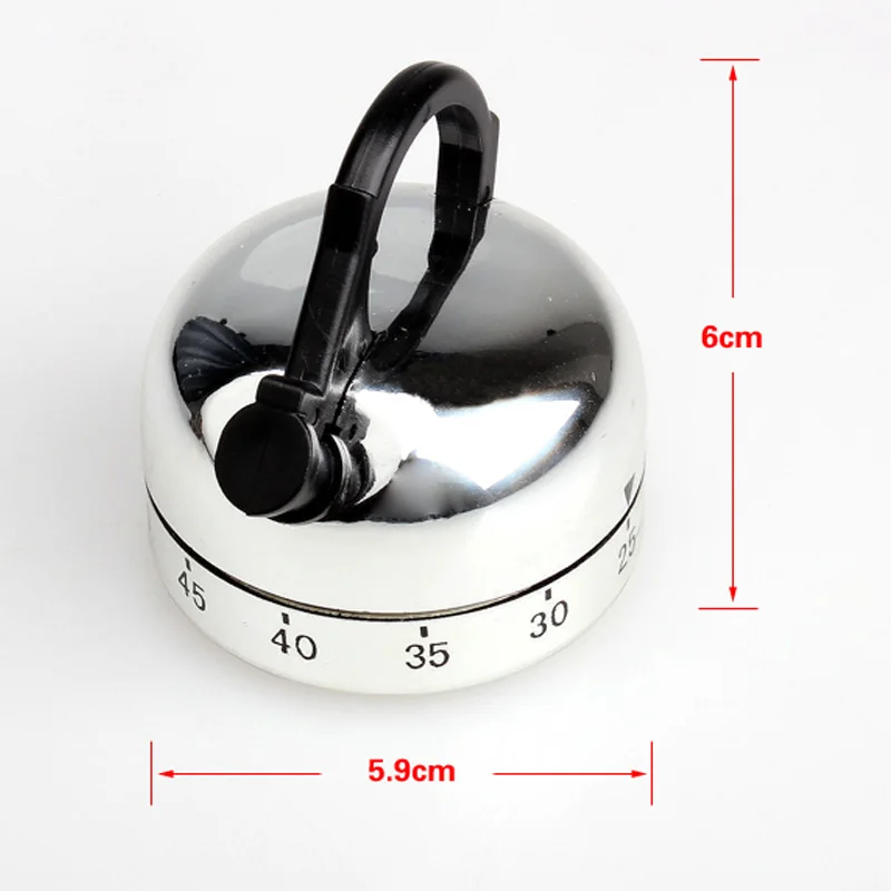 Часы Подсчет 60 минут Кухня Таймер Будильник механический чайник таймер в форме для Прямая поставка