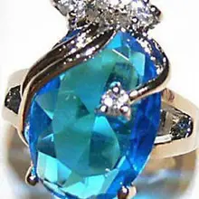 Мода ювелирных новые ювелирные изделия голубой кристалл женщины кольцо размер 6,7, 8,9# ринге женщин циркония кристалл