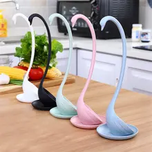 QueenTime-cuillères à soupe en forme de cygne, paille de blé longue, outils de cuisine, cuillère à soupe créative en forme de cygne