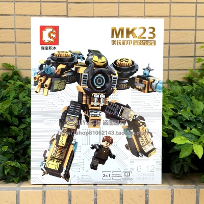 

2017 NEW Super Heroes Avengers Iron Man Hulk Model Steel Armor Building Block Assemblage DIY Toys Gifts Compatible With Lego