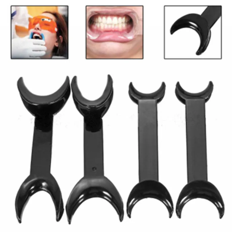 10 шт Черный стоматологический двуглавый Т-образный интраоральный щеки губы Ретрактор открывалка