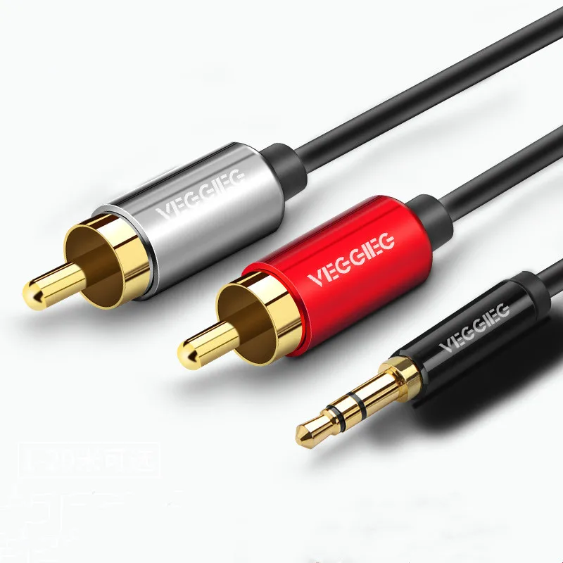 

RCA Cable 2RCA to 3.5mm audio cable 3.5mm jack rca aux cable 0.5m 1m 2m 3m 5m For cellphones Home Theater DVD Amplifier Cable