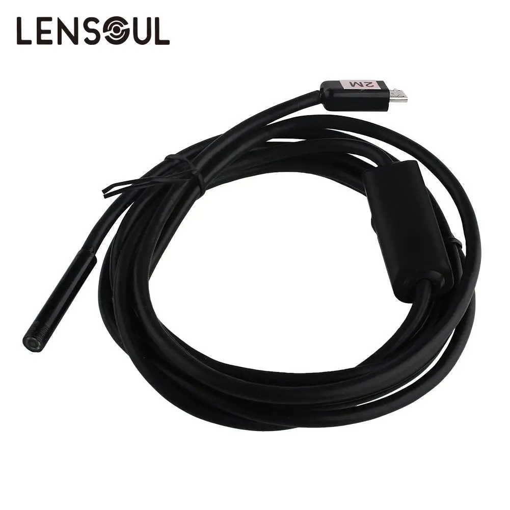 Lensoul водонепроницаемый USB эндоскоп 2 м кабель 6 светодиодный диаметр 5 мм бороскоп инспекционный провод камера с мини-камерой зеркало крюк магнит