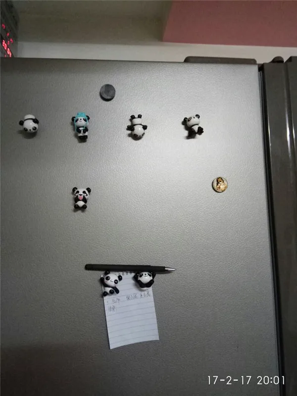 Cute Funny Panda Mini figures pvc toys Fridge Magnets 8pcs - Buyers Show 10