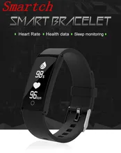 Smartch 2017 умный Браслет Presión arterial крови кислородом сердечной Мониторы Фитнес трекер спортивные часы браслет для Android IO