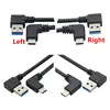 Type-c Reversible USB 3.1 USB-C Angled to 90 Degree Left Right Up Down Angled USB 3.0 type A Male Angle Data Cable 25cm/0.25m ► Photo 2/3