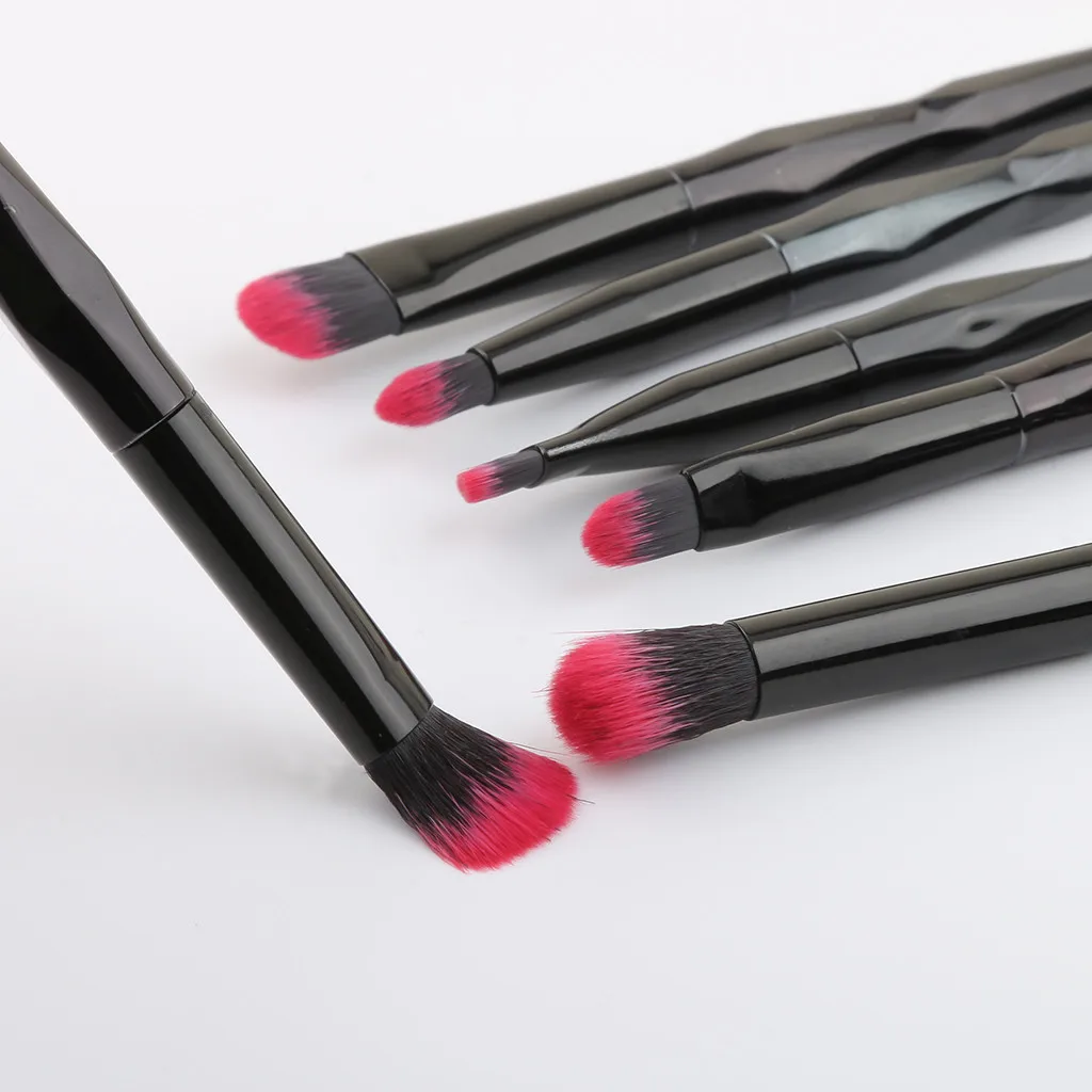 

Foundation Cosmetic Eyebrow Eyeshadow Brush Makeup Brush Sets Tools 6PCS maquiagem profissional completa kit Make-up-Pinsel 04*