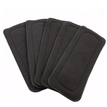 

Reusable Bamboo Charcoal Cloth Diaper Insert Soft absorbent rash reducing Best for one size Baby Pocket Diapers Sensitive Skin