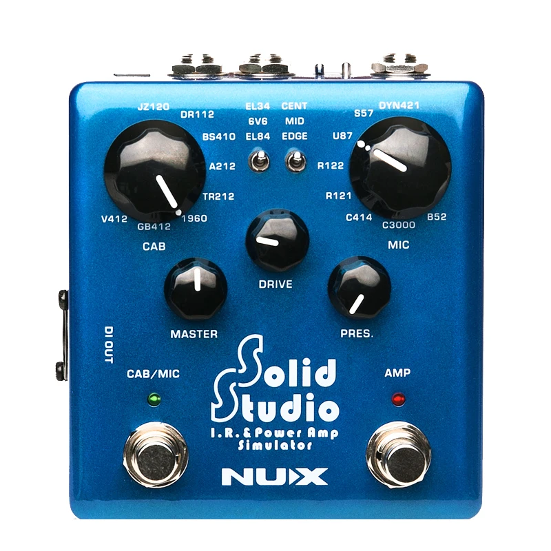 

NUX Solid Studio IR Loader Effects Pedal Cabinet Simulator Microphone Simulator Guitar Pedal IR & Power Amp simulator